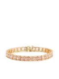 Izabel Display square-cut zirconia tennis bracelet - White