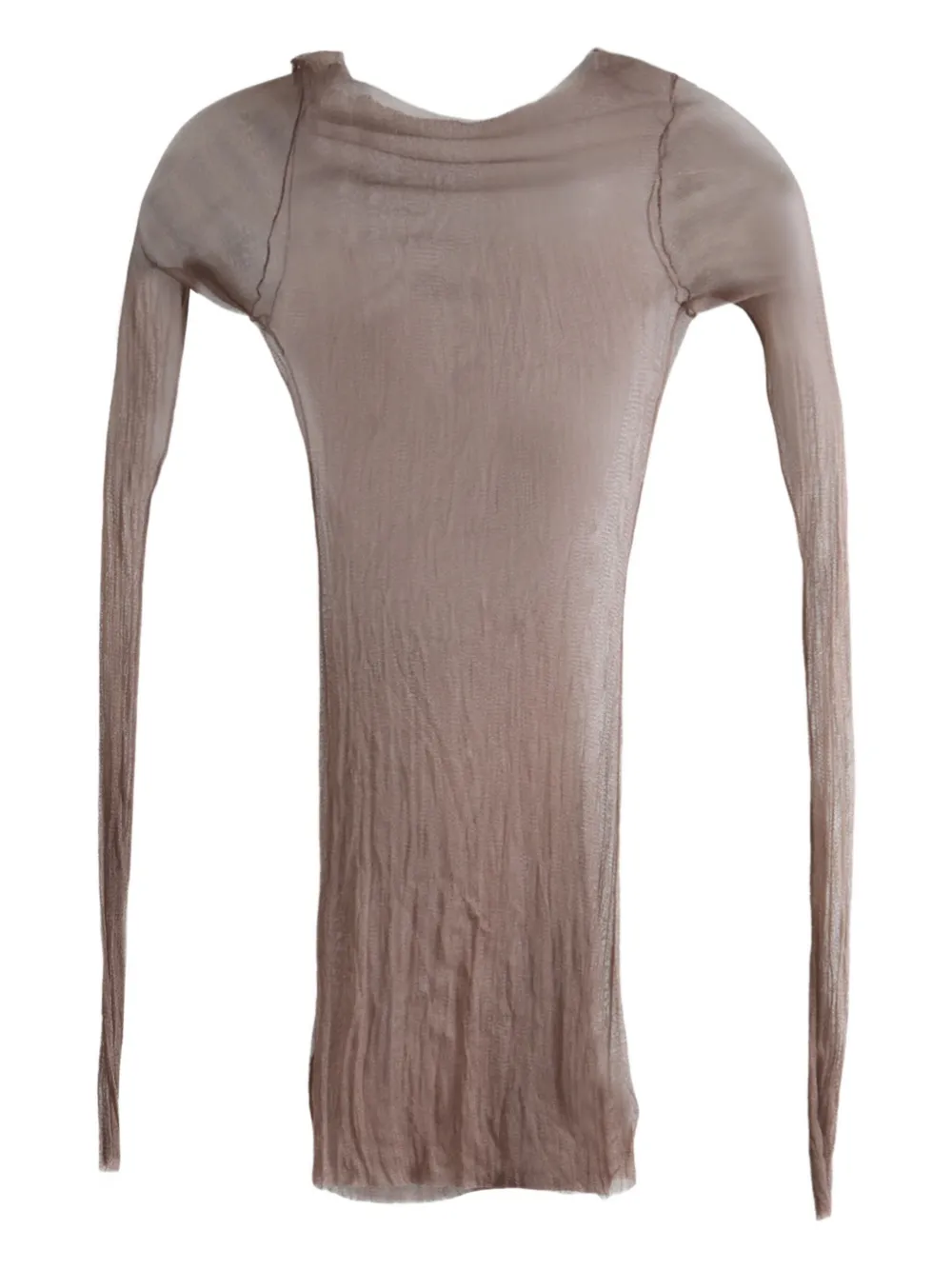 Cortana T De Tul Sheer Long-sleeve T-shirt In Brown