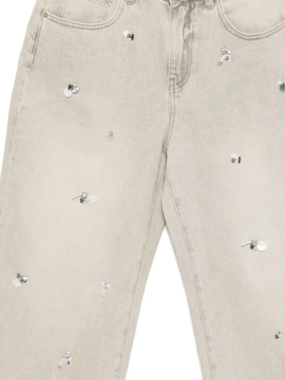 Jnby Rolled-edge Jeans In Gray
