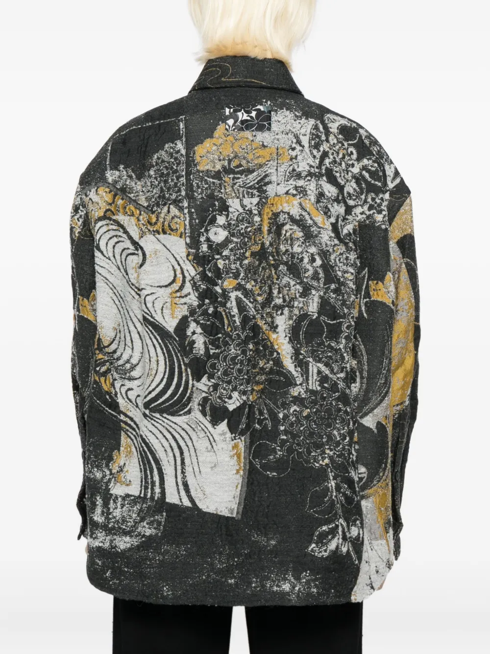 Jnby Jacquard Tweed Jacket In Multi