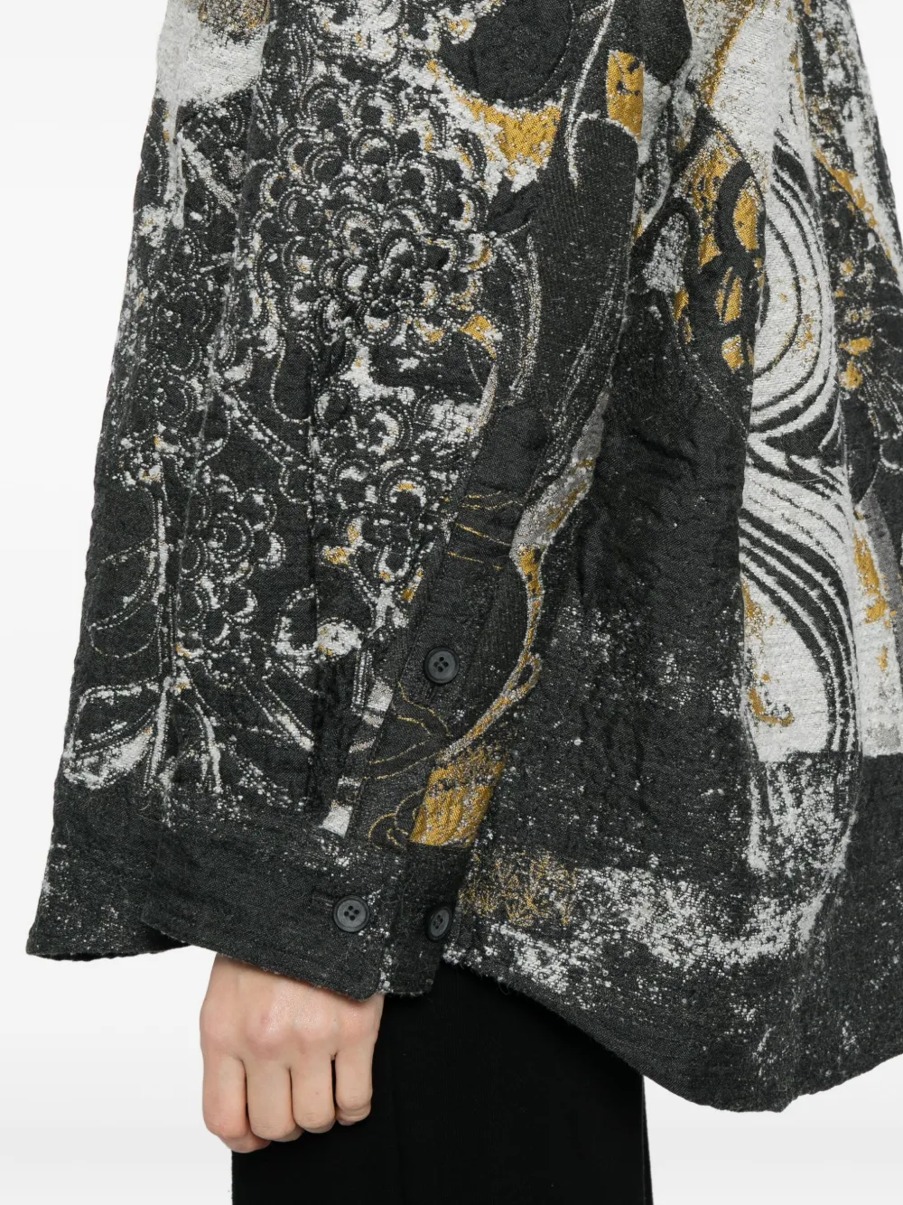 Jnby Jacquard Tweed Jacket In Multi