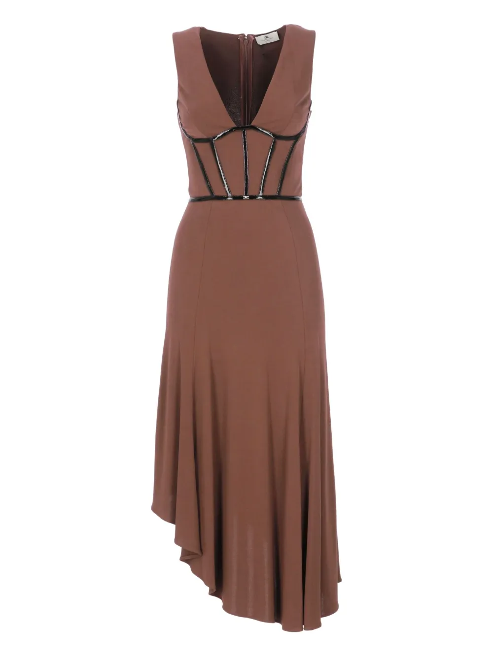 Elisabetta Franchi asymmetric dress | Brown | Image 1