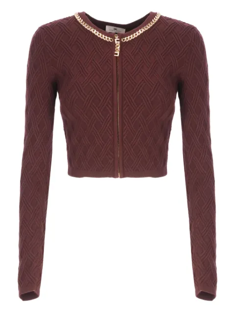 Elisabetta Franchi cropped zip-up sweater