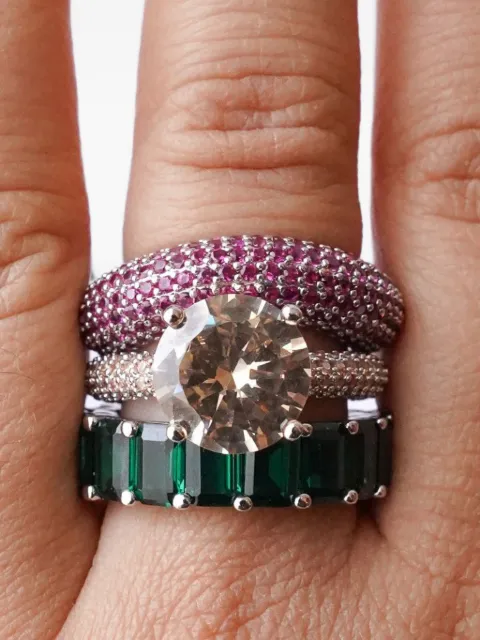 Izabel Display rectangle-crystals ring