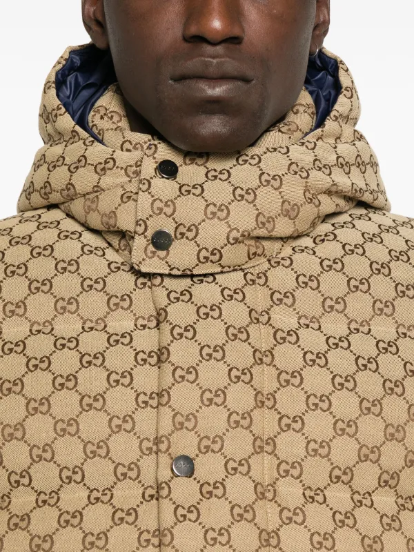 Gucci GG-monogram Padded Jacket | Neutrals | FARFETCH