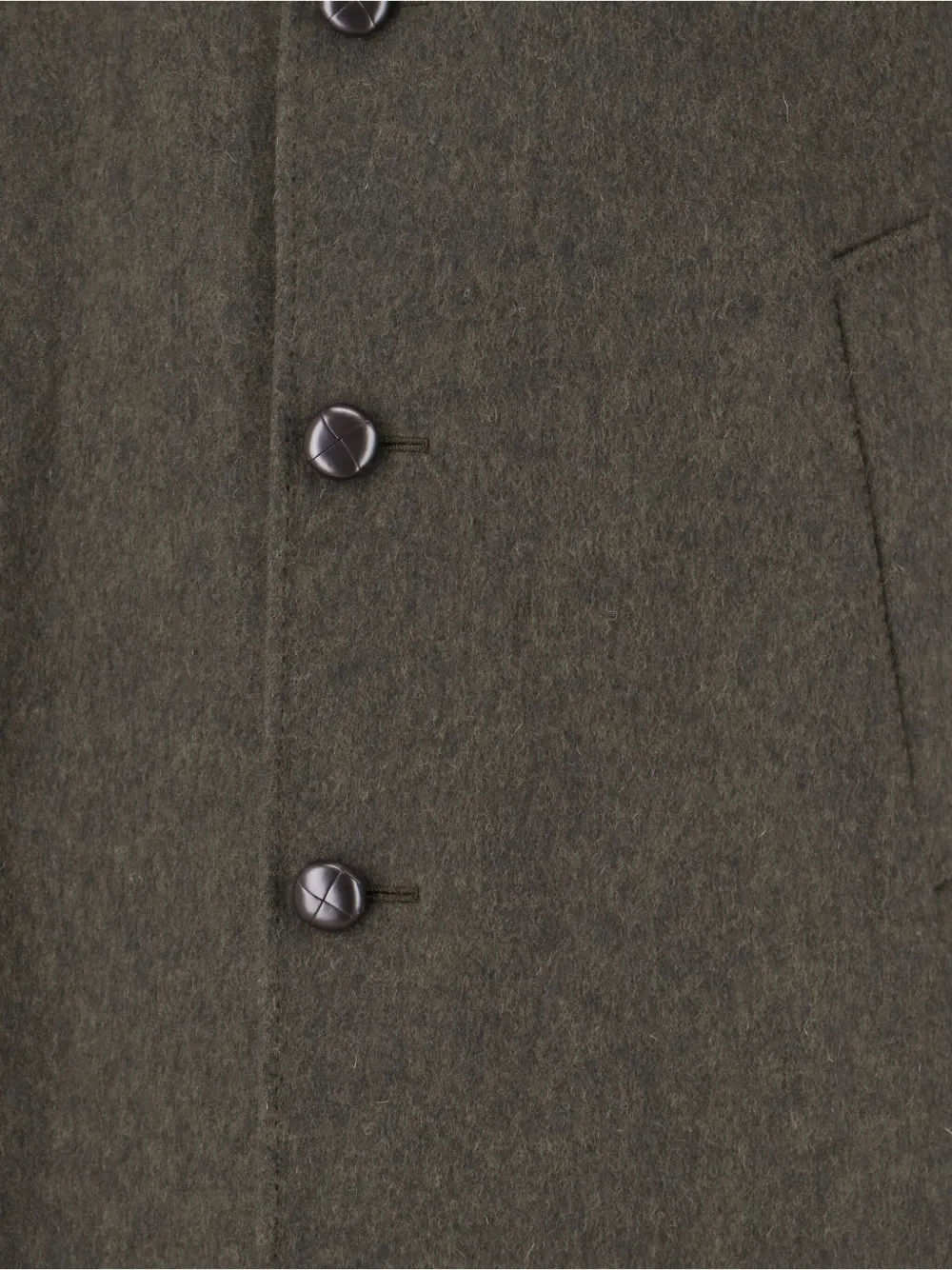 Caruso button-fastening coat Groen