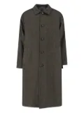 Caruso button-fastening coat - Green