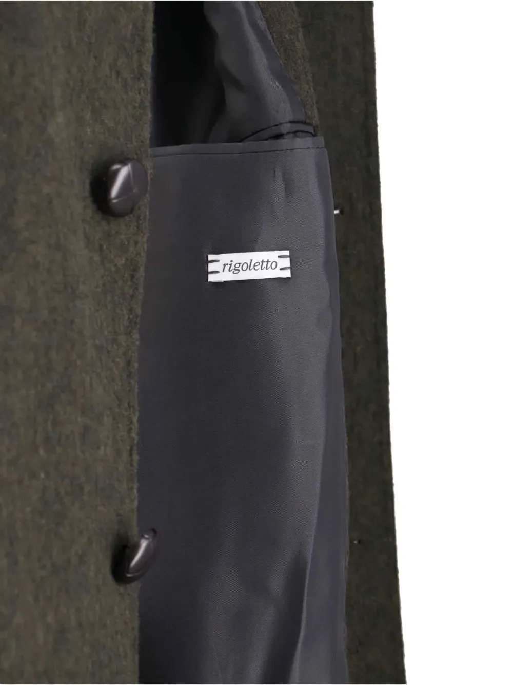 Caruso button-fastening coat Groen