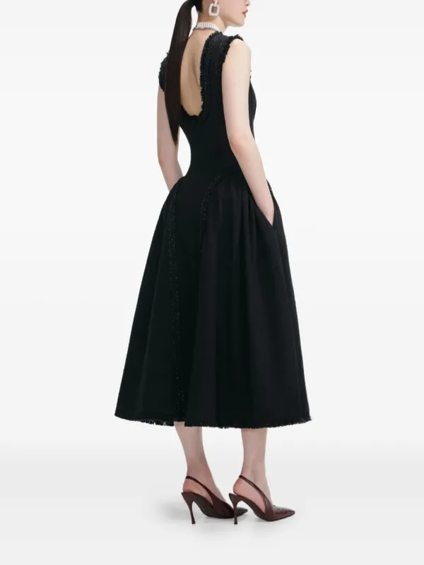 confetti formal dresses V-NECK TWEED DRESS | CULT MIA