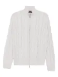 Doriani Cashmere cable-knit zip-up cardigan - Grey