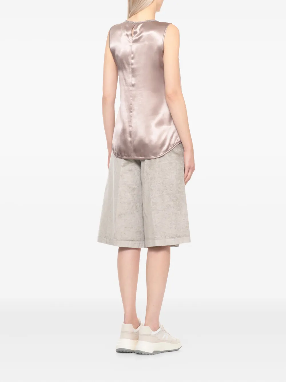 Peserico sleeveless satin blouse Roze