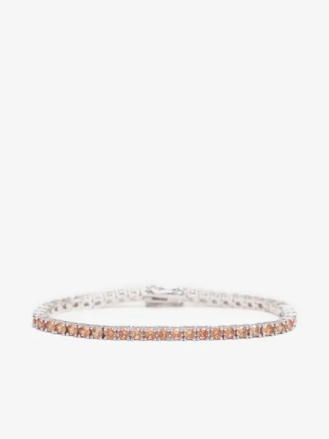 Izabel Display round-cut zirconia tennis bracelet