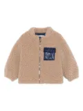 Fendi Kids teddy zip-up jacket - Brown