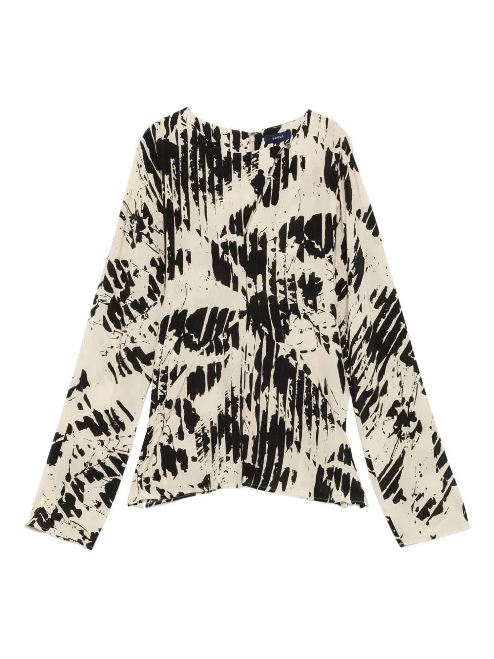 Soeur abstract-print silk top | Neutrals | Image 1