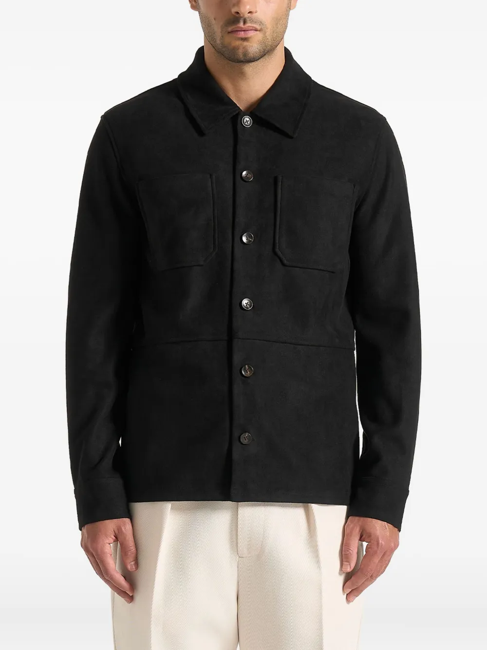 Manière De Voir chest-pocket shirt jacket | Black | Image 1
