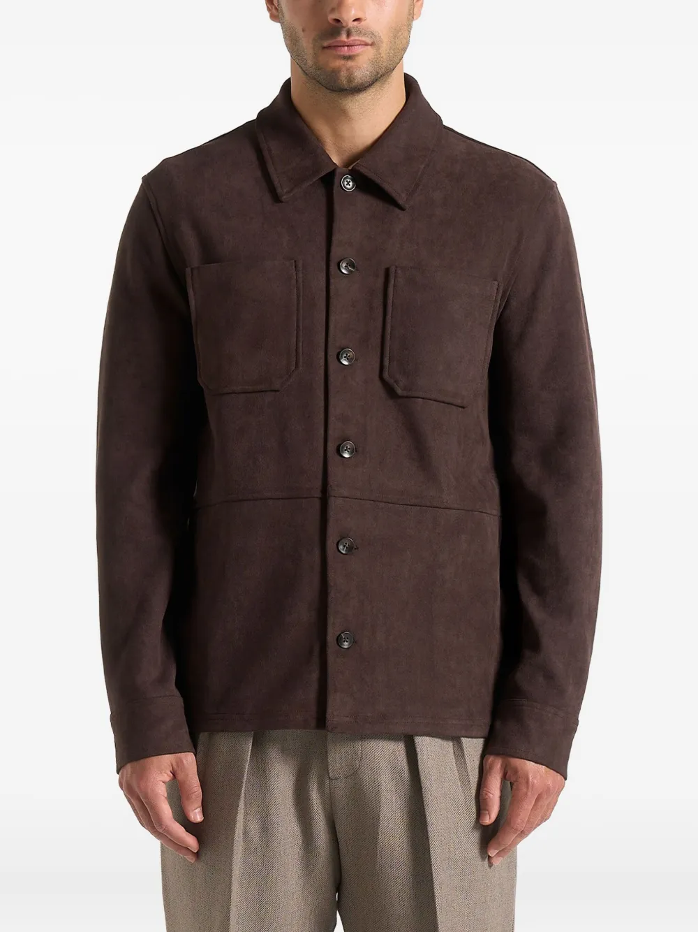 Manière De Voir pocket-detail shirt | Brown | Image 1