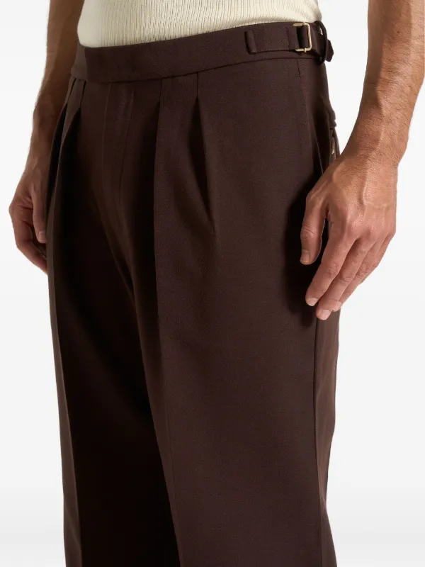 Manière De Voir pleated-front Tailored Trousers Brown FARFETCH PT