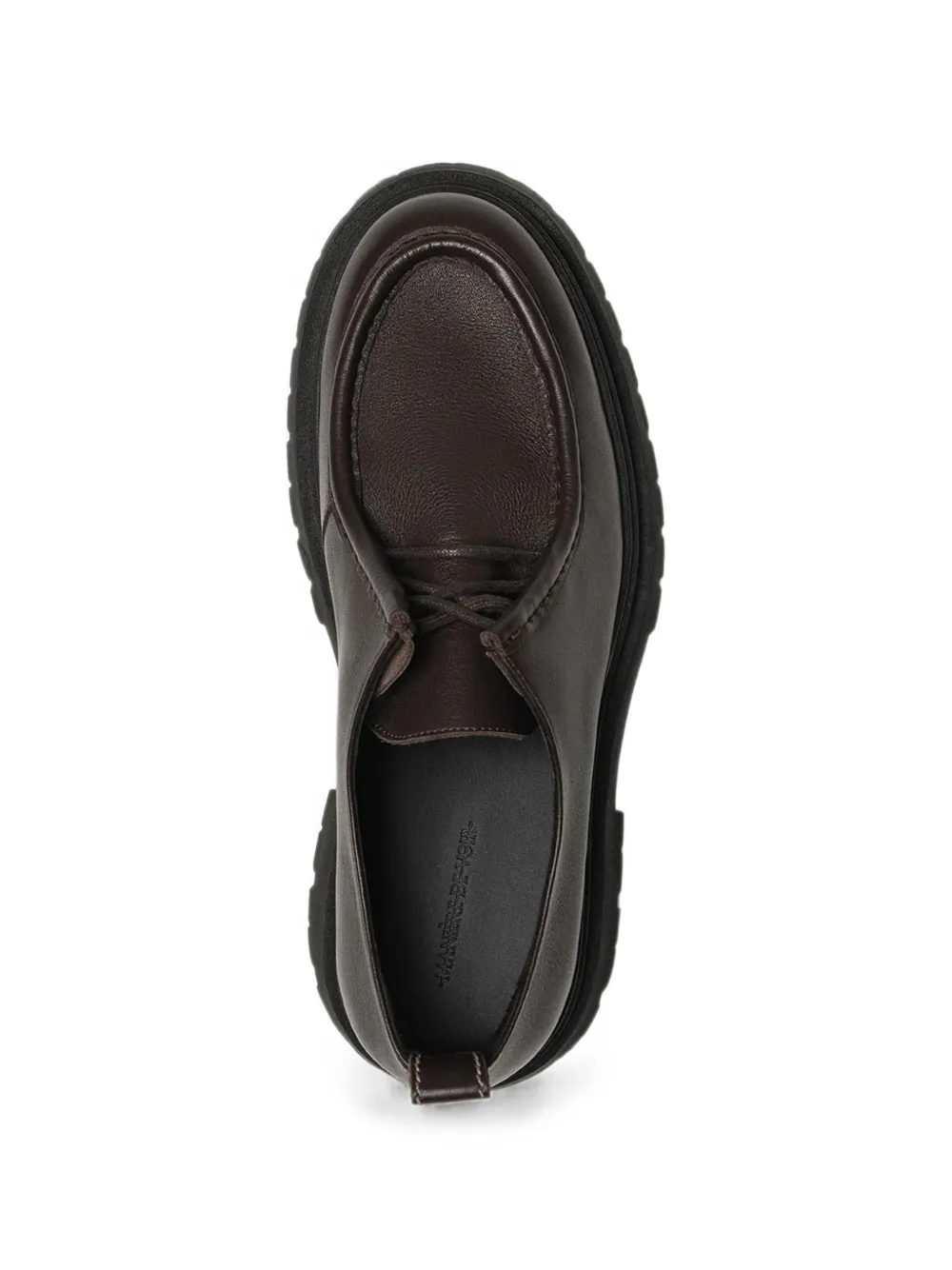 Manière De Voir Lille leren derby veterschoenen Zwart