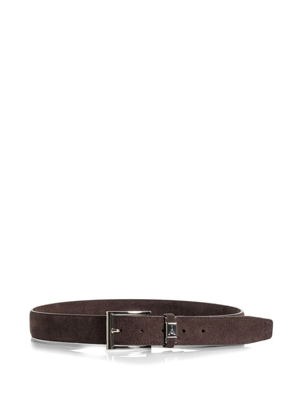 Manière De Voir rectangle-buckle suede belt - Marrone