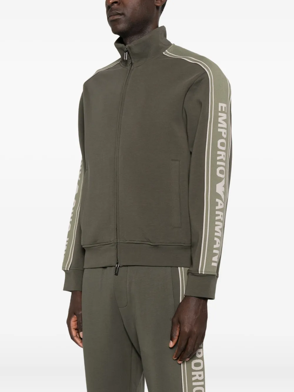 Emporio Armani Sweater met logoband Groen