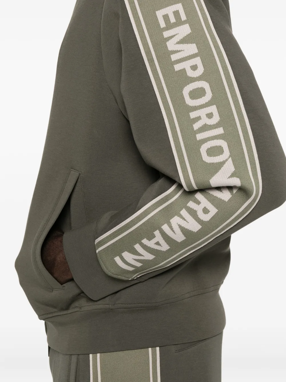 Emporio Armani Sweater met logoband Groen