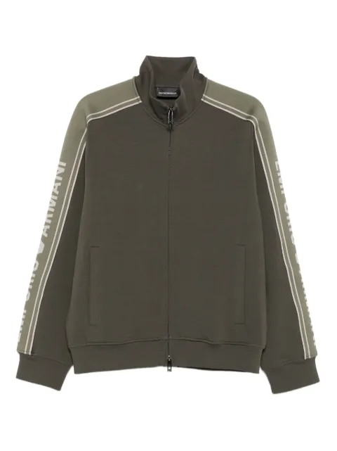 Emporio Armani logo-tape zip-up sweatshirt
