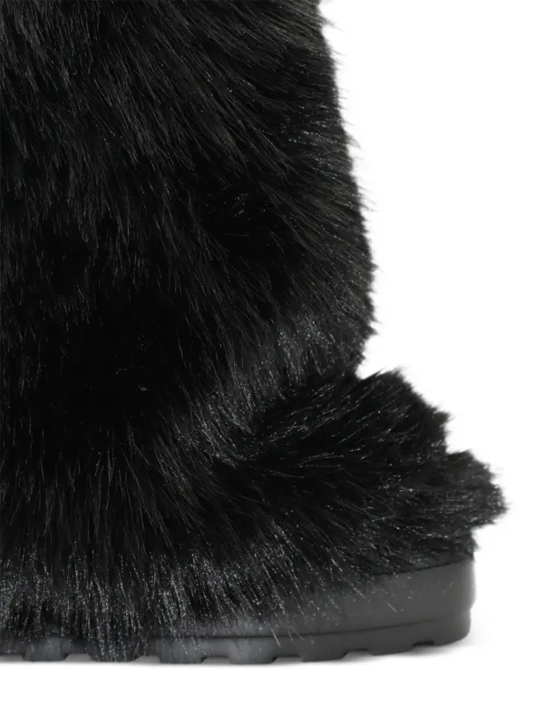 Casadei faux-fur Boots | Black | FARFETCH PT