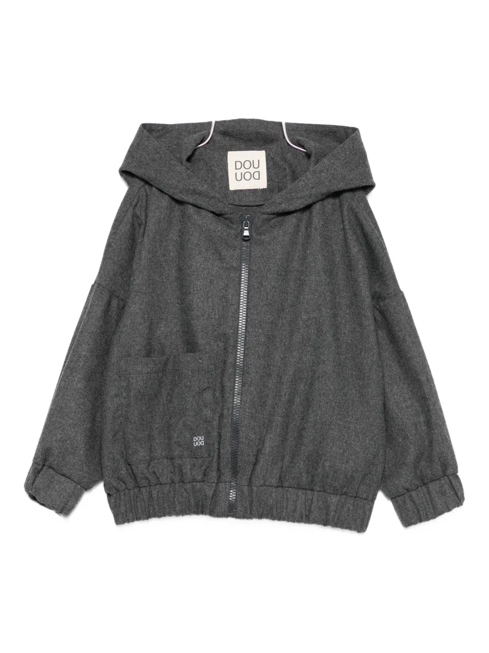 Douuod Hooded Zip-up Jacket In Gray