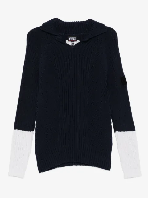 Gianfranco Ferré Pre-Owned 1990s ribbed-knit colour-block sweater