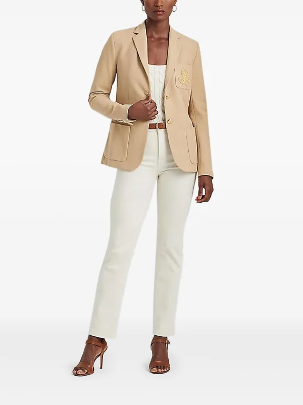LAUREN RALPH LAUREN テーラードジャケット ベージュ Lauren Ralph Lauren Embroidered Blazer | Neutrals | FARFETCH