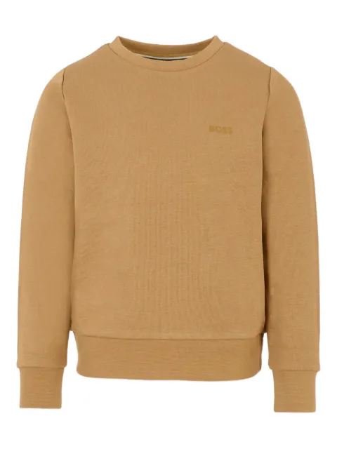 BOSS Kidswear logo-embroidered crew-neck sweatshirt