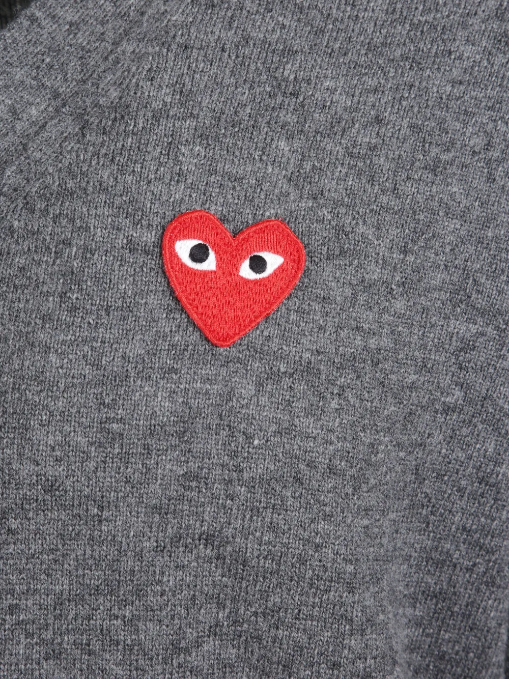 Comme Des Garçons Play Vest met V-hals Grijs