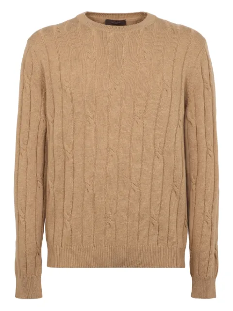slowear cable-knit cotton sweater