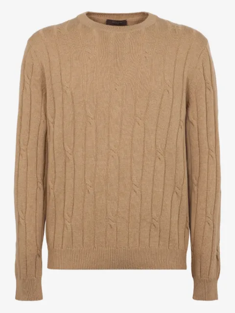 slowear cable-knit cotton sweater