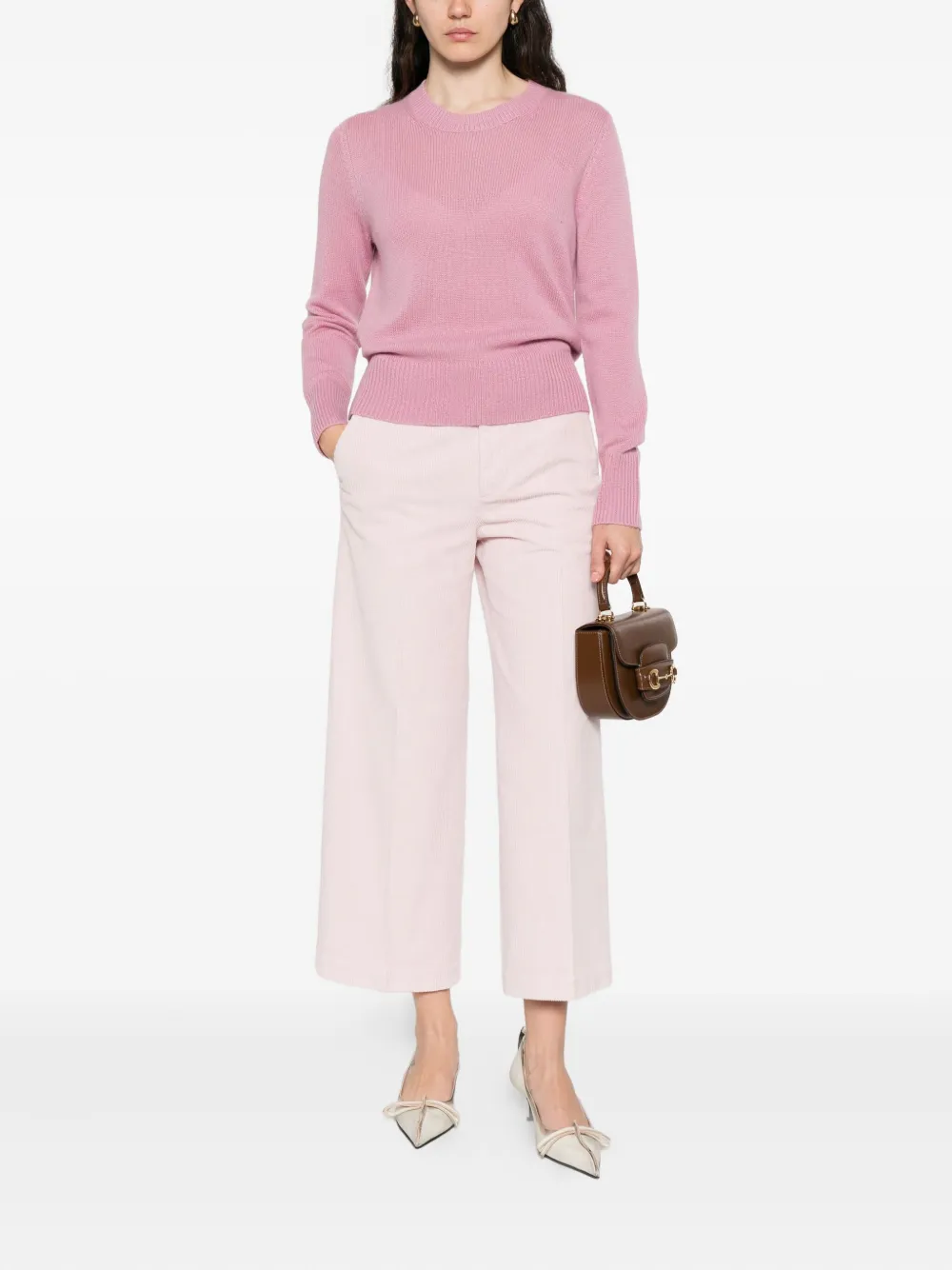 Allude round-neck long-sleeve sweater | Knitted Sweaters | Image 2