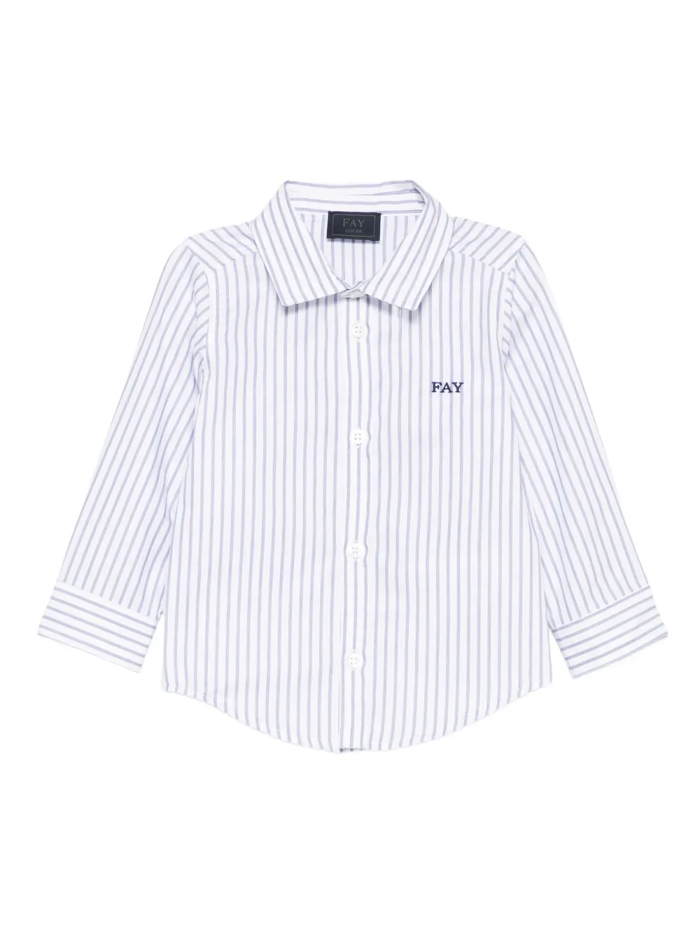 Fay Kids striped long-sleeve shirt Wit