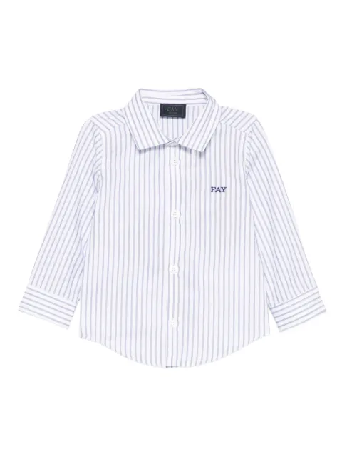 Fay Kids striped long-sleeve shirt