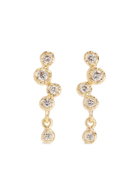 Yasuko Azuma  18K yellow gold diamond earrings