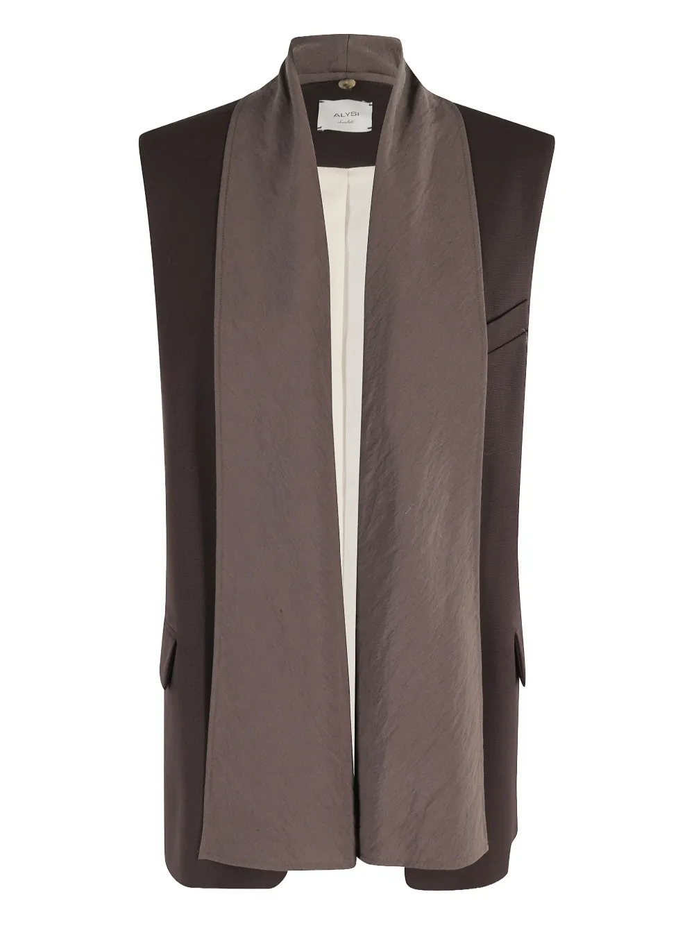 Alysi Flap-pockets Waistcoat In Brown