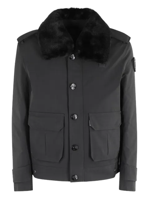 Blauer جاكيت بأزرار وياقة فرو
