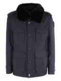 Blauer fur-collar flap-pocket jacket - Blue