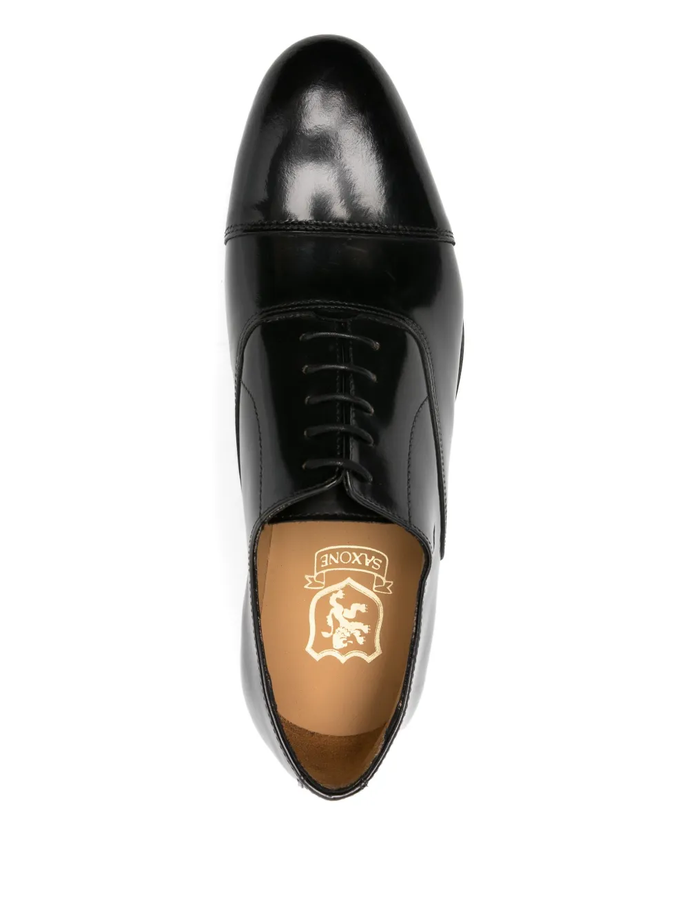 SAXONE OF SCOTLAND leather Oxford shoes Black