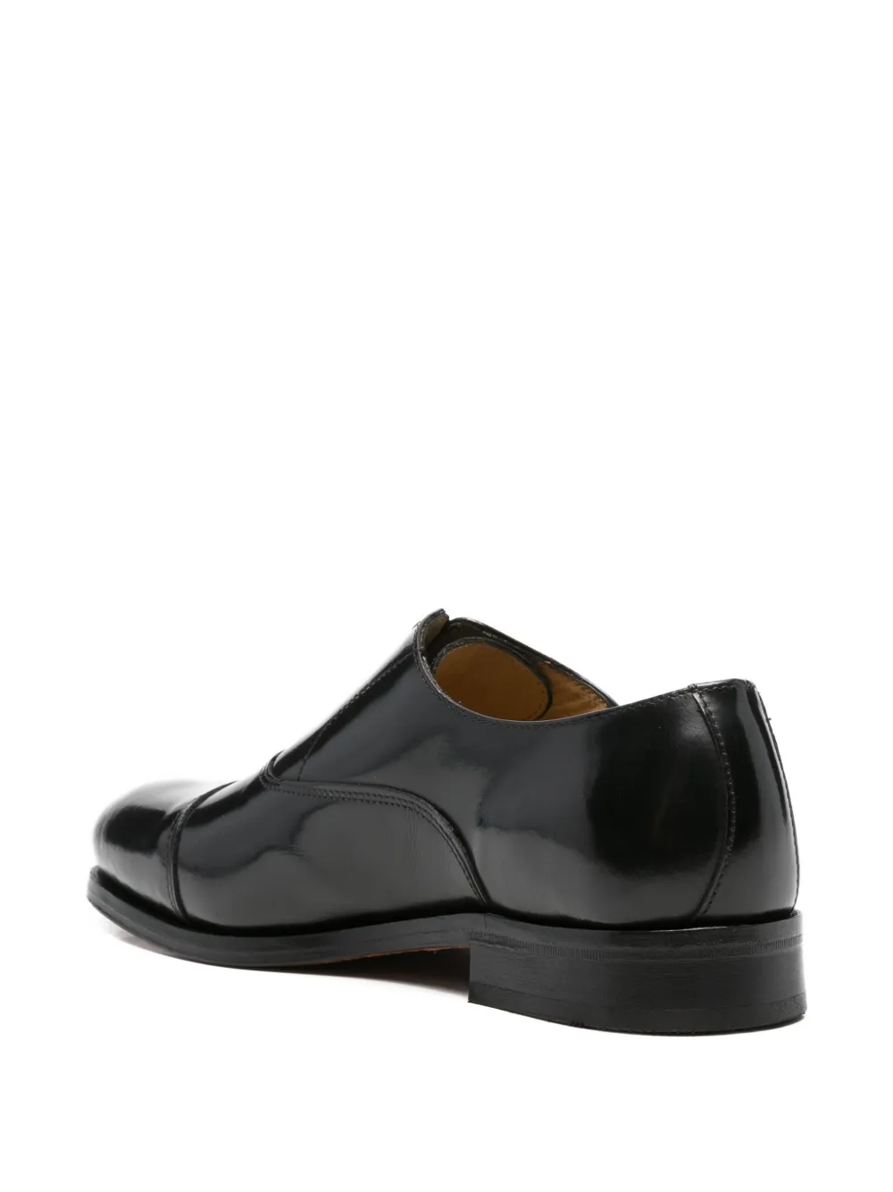 SAXONE OF SCOTLAND leather Oxford shoes Black