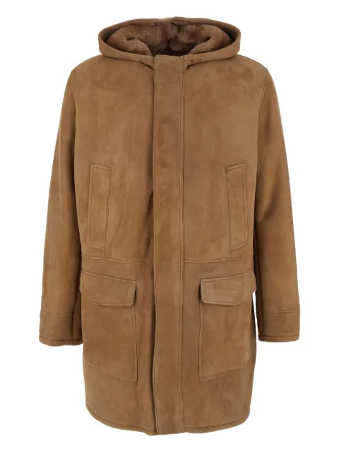 Arma Mias hooded suede coat