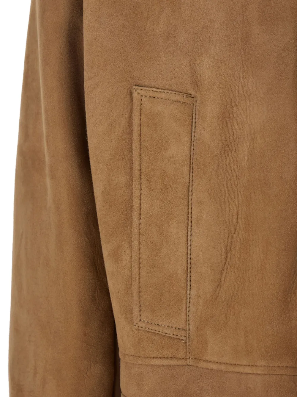 Arma Mias hooded suede coat Bruin