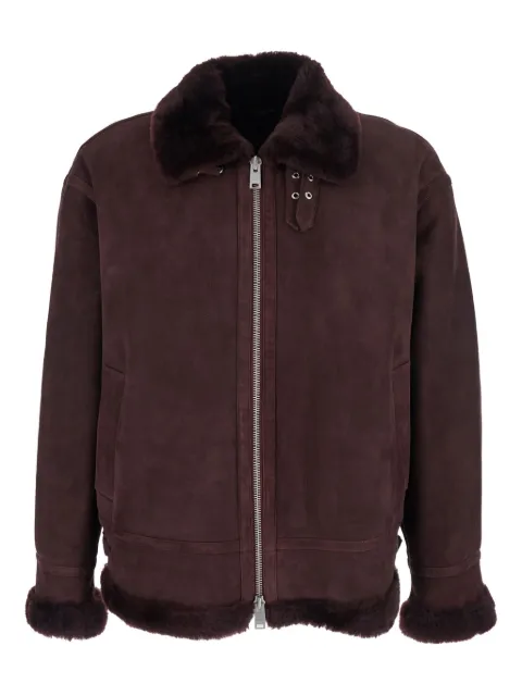Arma Sano suede shearling-lined jacket