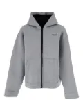 MSGM hooded zip-up jacket - Grey