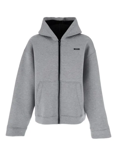 MSGM hooded zip-up jacket