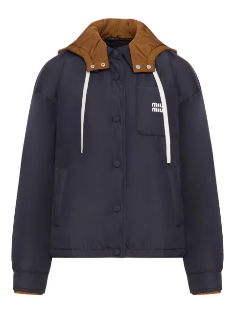 Miu Miu logo-print hooded jacket