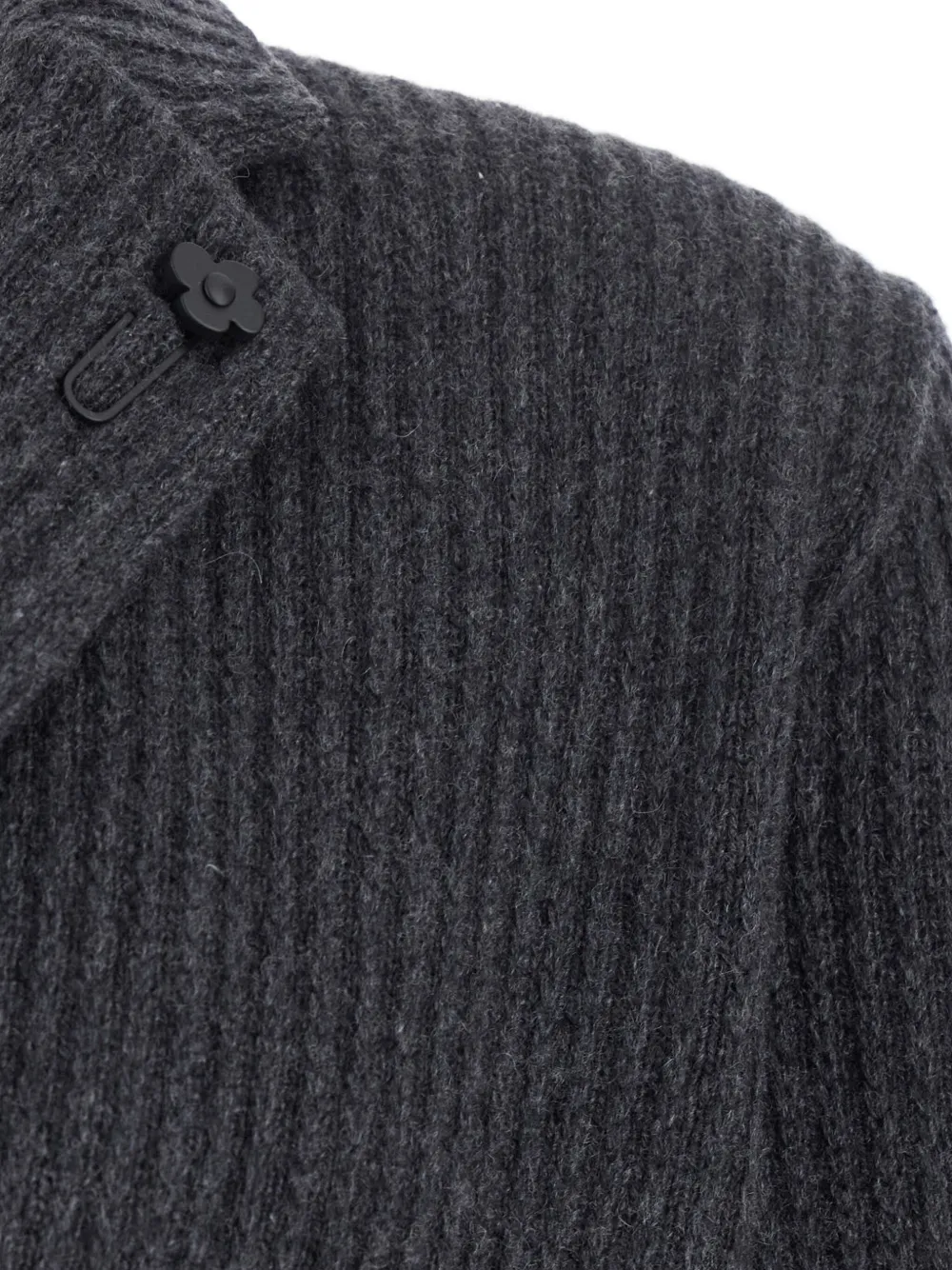 Lardini ribbed two-button blazer cardigan Grijs